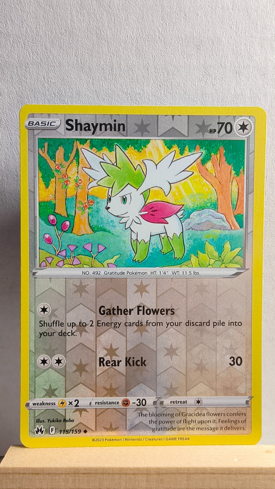 Shaymin [LP] - Pokemon TCG Crown Zenith 115/159 [Reverse Holo Uncommon]