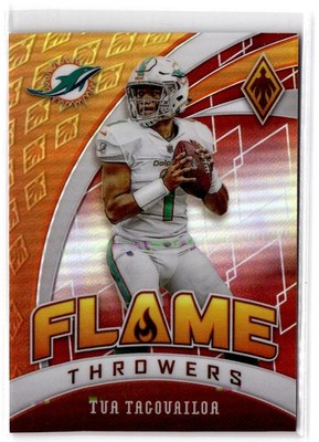 2020 Panini Phoenix Tua Tagovailoa RC #29 Flame Throwers Red #/299 Dolphins