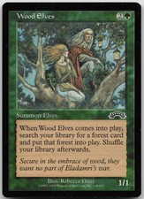 MP Wood Elves 130 Common Exodus Magic: The Gathering 1998