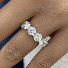 3.5ct Round Band Ring Yellow Gold 14K Labcreated Diamond F/VS — photo 1