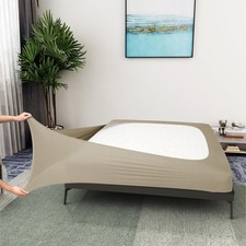 Box Spring Cover King Size-Jersey Knit Stretchy Wrap Around 4 Sides Bed Skirt