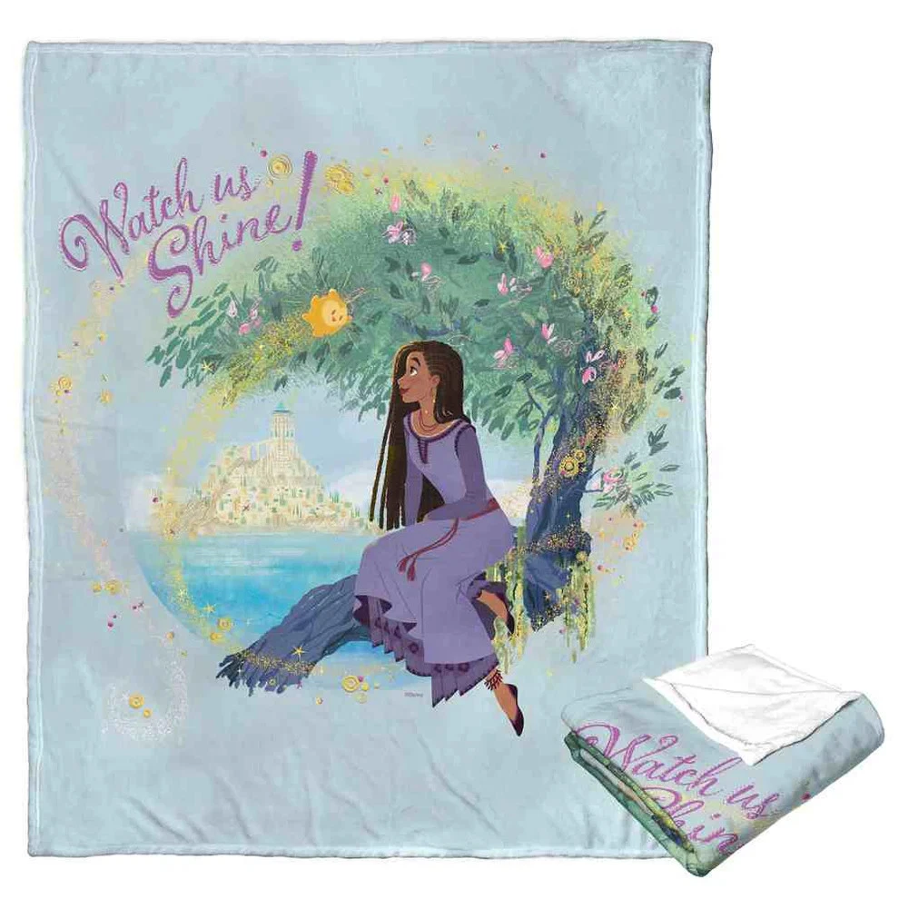 Disney Wish The Bright Side Watch Us Shine Fleece Blanket