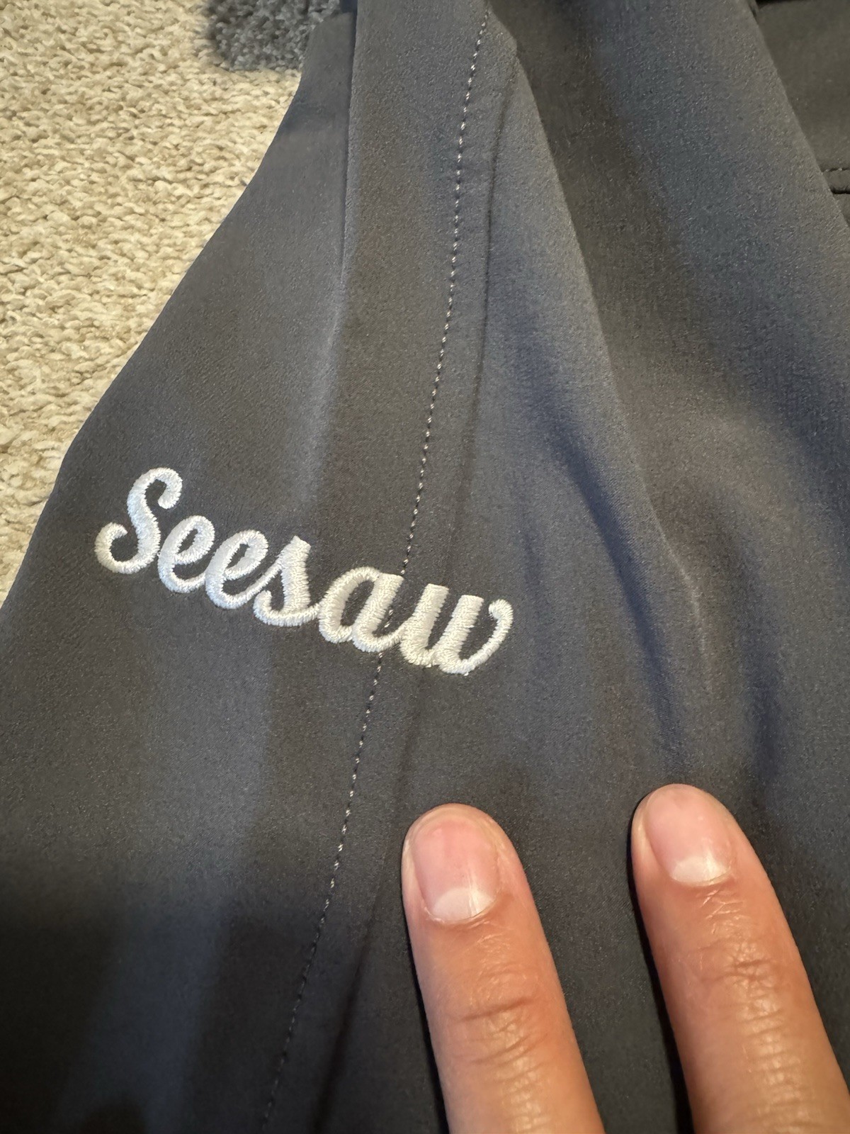 The North Face Womens Tech Stretch Jacket Windwall  Sz Small Gray Logo  New thumbnail 6