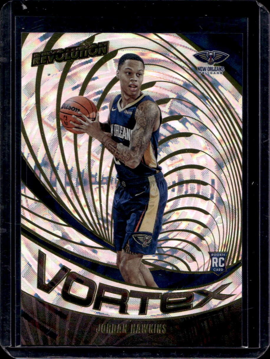 Jordan Hawkins 2023-24 Panini Revolution #7 Vortex Rookie Fractal