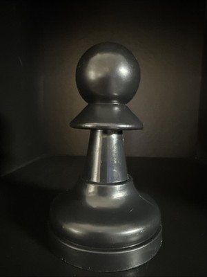 Large Black Pawn Chess Piece Replacement Decoration Almost 4 1/4'' Tall Big Chess