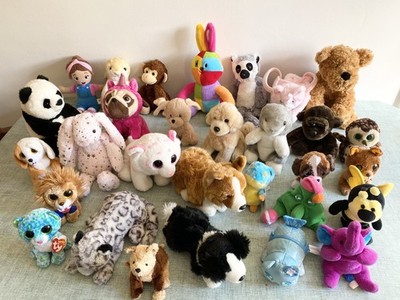 30 x Restposten Konvolut verschiedene Stofftiere Plüsch Bettdecken 16 Bilder KURIERFREI