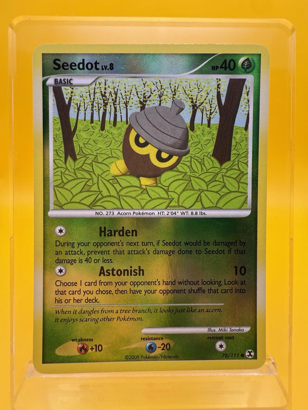🍃Seedot 78/111 Reverse Holo Rising Rivals Pokémon TCG Platinum Common LP/NM