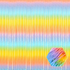 6 Pack Light Rainbow Foil Fringe Curtain Backdrop Metallic Tinsel 3.28x6.6 FT