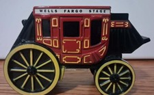 Vintage 1998 Wells Fargo Stagecoach Coin Bank