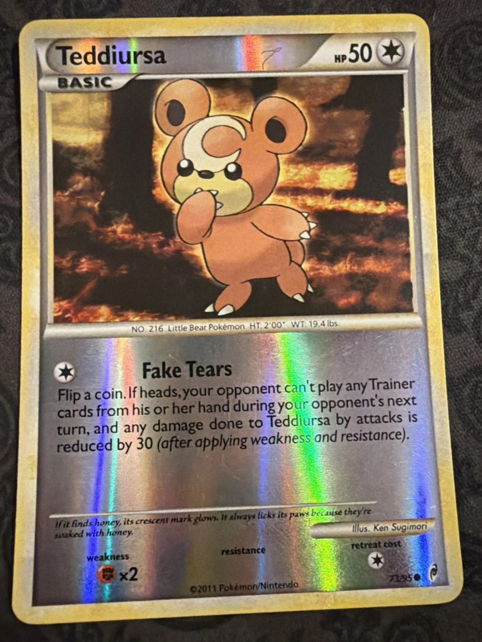 Pokemon Teddiursa 73/95 Call of Legends Reverse Holo