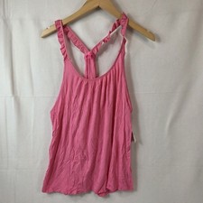 betsy johnson women's sleep tank ruffle Medium