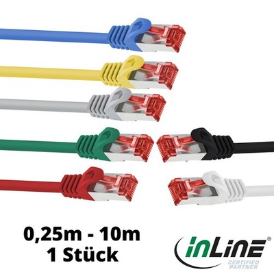 1 x Cat.6 S-FTP  RJ45 Patchkabel PVC CCA 7 Farben 0,25 10 m  Netzwerk Ethernet