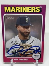 Devin Sweet Signed 2024 Topps Heritage #242 Seattle Mariners