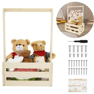 Holz Babyparty Aufbewahrungskorb Kiste Schrank Spielzeug Organizer mit Griff Dekor UK