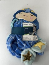 Mermaid Hooded Throw Blanket Your Zone Kids Blue 40X50 Inches Soft Touch NEW