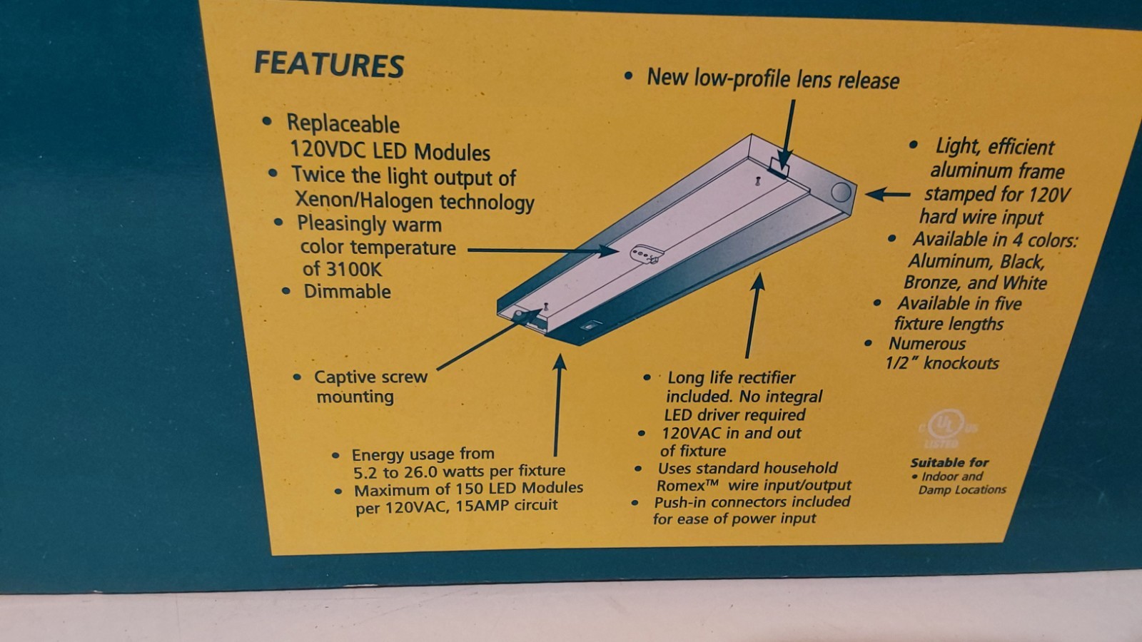NSL LED Task Star 17-1/2" under cabinet light
