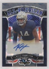 2022 Leaf Valiant All-American Navy Blue Crystals /15 Kyle Hamilton Auto 0a17