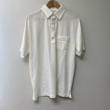 London Fog Mens Large L Short Sleeve Polo Shirt Button Front Pocket Vintage