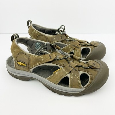 Keen Venice Sandals Women's Size 8.5 Brown Leather Fisherman Hiking Brown Shoes