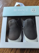 Robeez Soft Soles - Size 6-12 Months - Charcoal Gray