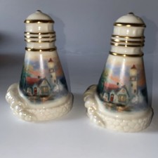 Lennox Salt and Pepper Shakers Made in the USA Thomas Kincaid Lighthouse