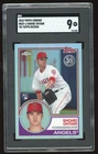 SHOHEI OHTANI 2018 TOPPS CHROME BASEBALL #83T-6 "1983 STYLE" ROOKIE CARD SGC 9