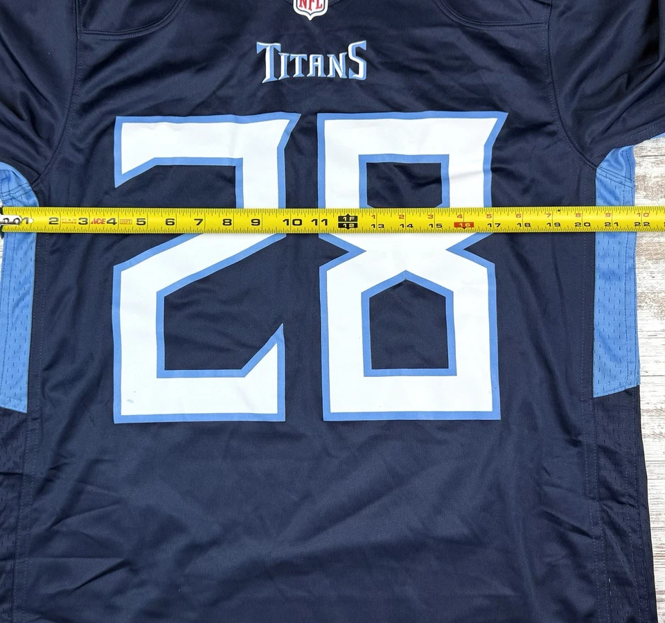 Мужская футболка Nike Tennessee Titans Chris Johnson No28 средний размер НОВАЯ NFL FLAW - Изображение 4 из 4