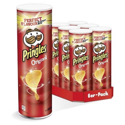 Pringles Original Geschmack Kartoffelchips Chips Snack Dose Tuben - 6er Pack x 200g