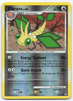 Vibrava 53/111 Rising Rivals Reverse Holo Pokemon Card