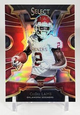 2020 Chronicles Draft Picks Ceedee Lamb Rookie Card RC Select Red Prizm #2. rookie card picture