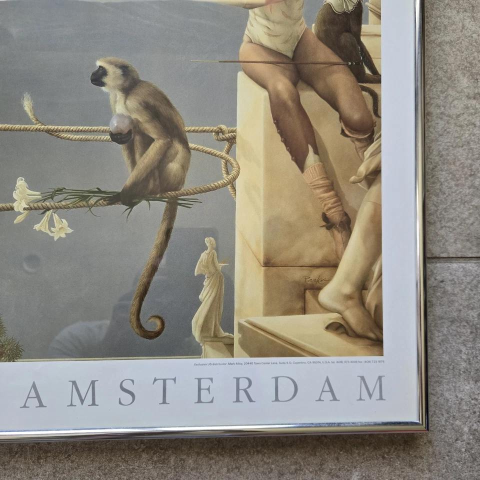 Tuesday's Child - Michael Parkes Amsterdam Gallery Steltman arte emoldurada 27x31 HTF - Imagem 4 de 4