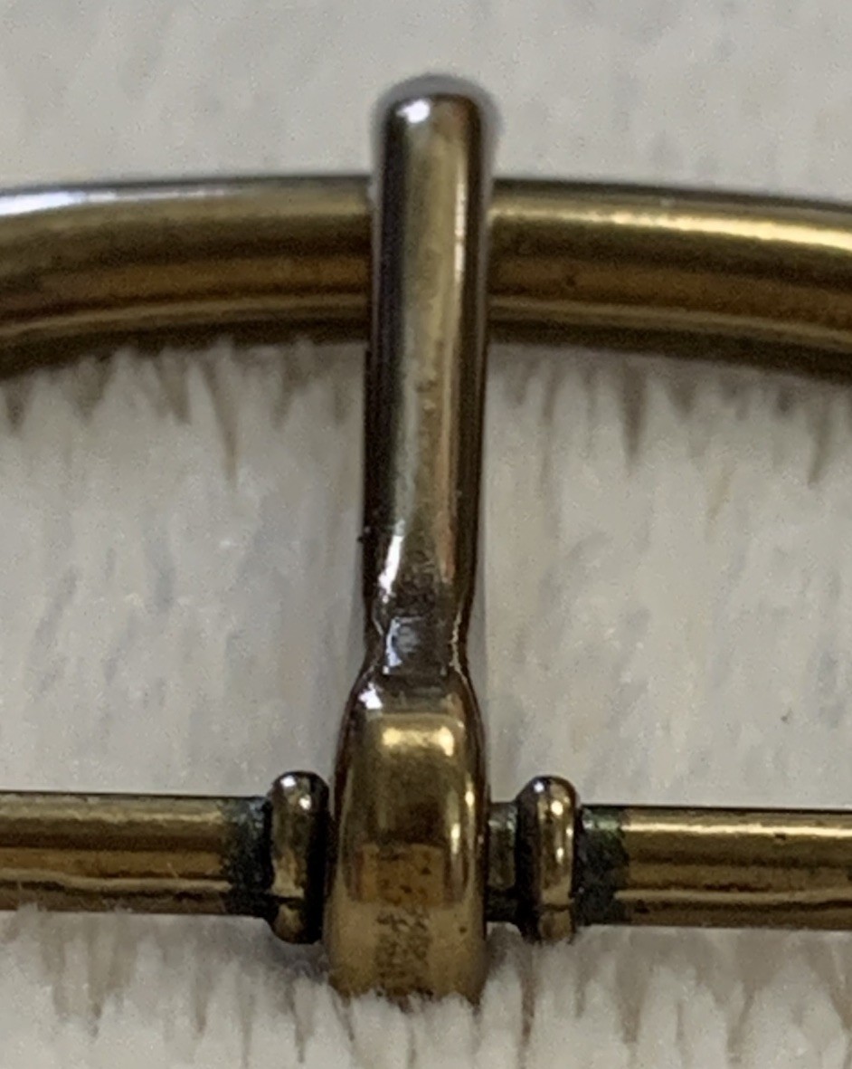 Solid Brass Belt Buckle Vintage 70’s Basic Single… - image 3