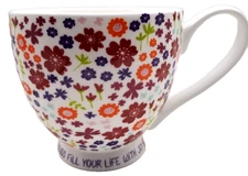 Friends Fill Your Life With Joy Portobello By Inspire Floral Coffee Mug Tea Cup