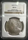 1885 O Morgan Silver Dollar NGC MS-65 - Rare date, Great grade.