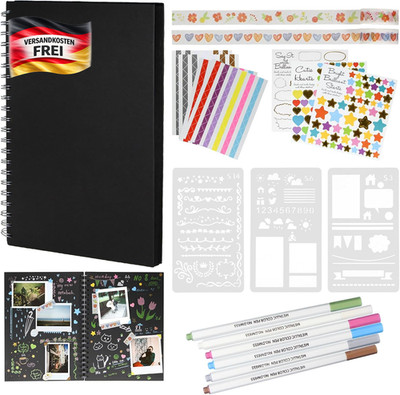 Leeres DIY Fotobuch 29x21cm Spiralalbum 100 Seiten Scrapbooking Set