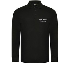 Workwear Embroidered Polo  Long Sleeve  with  your company name or any text