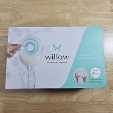Willow Pump Reusable Breast Milk Containers All In One In-Bra 2 Flanges 24mm