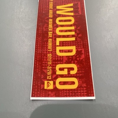 Quiksilver Eddie Would Go Eddie Aikau Surfing Sticker Waimea Bay