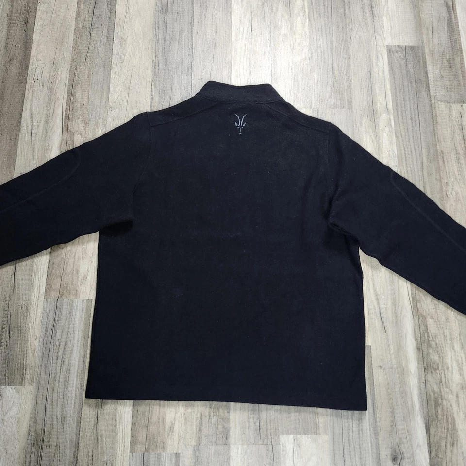 Suéter Ibex Para Hombres Grande Gris Carbón Lana Merino Cuarto Cremallera Pullover Hecho en EE. UU. Foto 4 de 4