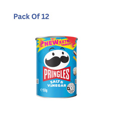 Pringles Salt and Vinegar Flavour Potato Chips 53g- Pack of 12