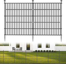 No Dig Garden Fence Outdoor for Yard, 32In H X 23.6Ft L  10 Panels Animal Ba