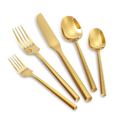 Kelenfer Gold Silverware Set Flatware Stainless Steel 60 Pcs,