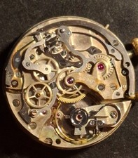 VALJOUX CAL. 22GH MONOPUSHER RECORD WATCH WITH ENAMEL DIAL