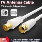 1.8M 3M TV Antenna Cable PAL Male to F-Type Male Flylead Aerial Cord Coax Lead