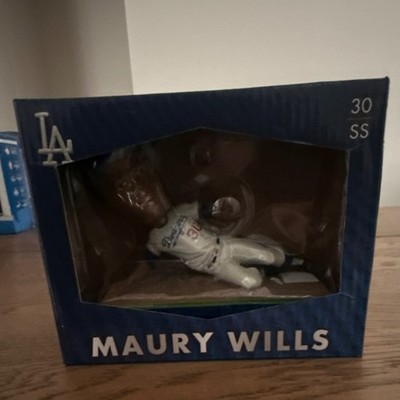 BDA Maury Wills Los Angeles Dodgers Bobblehead Blue White MLB Collectible