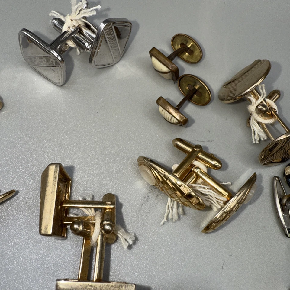 Antiguo Lote De Colección De Gemelos Swank Tie Clips 80 Artículos. Foto 2 de 4