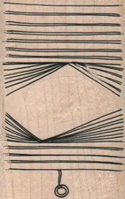 Venetian Blind 2 1/2 x 3 3/4" Rubber Stamp, Object Stamp, Mixed Media Stamp