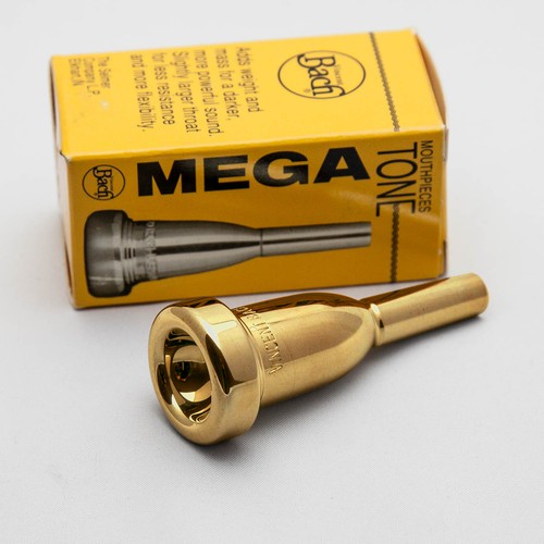 Genuine Bach 24K Gold Megatone Cornet Mouthpiece, 1-1/2C NEW! Ships Fast! - Bild 2 von 5