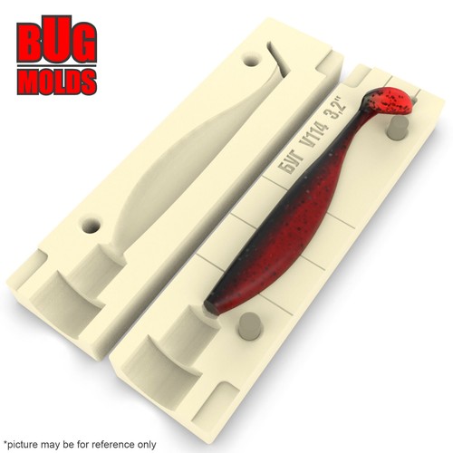 Cebo Hágalo Usted Mismo Molde de Pesca Cebos de Plástico Suave Señuelo Plastisol Lubina Pez Nadador - Imagen 1 de 3