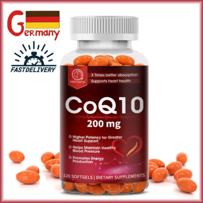 120 Kapseln Coenzyme Q10 Kapseln hochdosiert - 200mg - 100% CoQ10 Ubiquinon